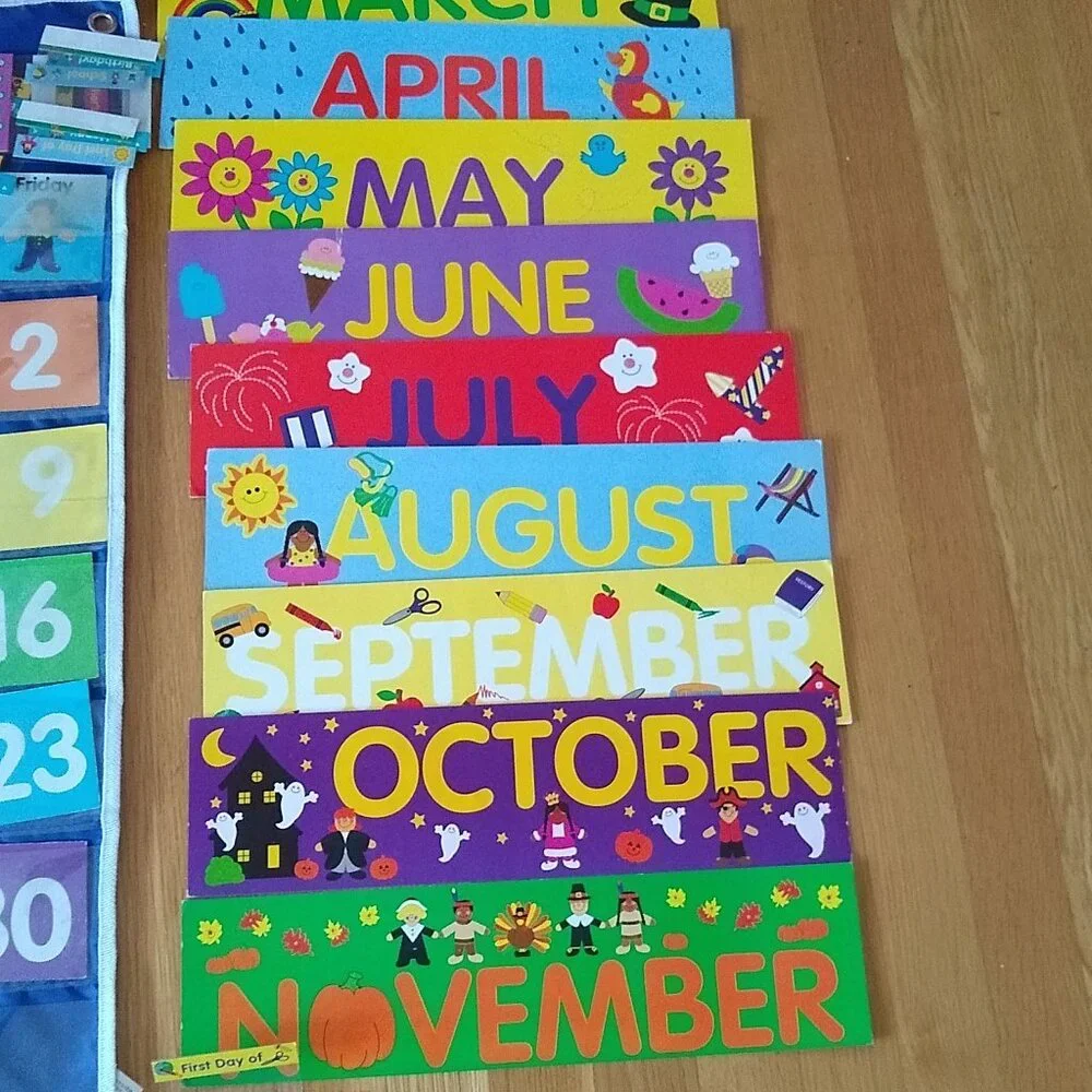Pocket Chart Monthly Calendar Used